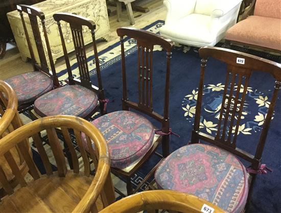 4 Edwardian bedroom chairs